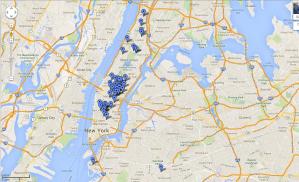 The Google Map of Sanger in New York City.