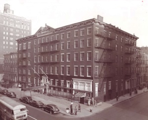 A 1954 photo of the Brevoort Hotel shortly before its demolition.